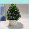Fake Green Plant Pot With 26 Cherry Blossom Blooms For Office Desk And Living Room