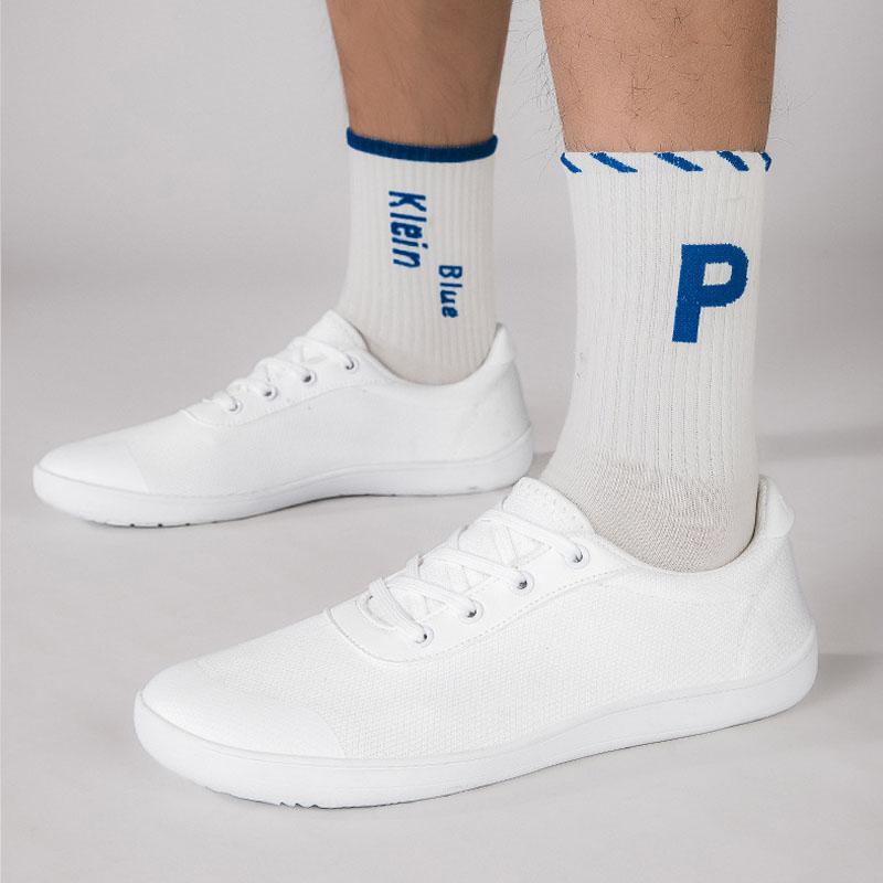 Size 47 Walk Men's Sneakers Knitted Fabric Flat Sports Shoes Jogging Casual Shoes Male Non-slip Cycling Fitness Skateboard Shoes