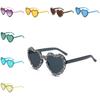 New Unisex Heartshaped Clear Jelly Sunglasses With Handmade Rhinestones For Summer Parties