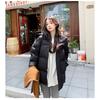 Womens Short Puffer Jacket With Hood White Duck Down Warm Loose Fit Small Stature Students Casual Winter Coat