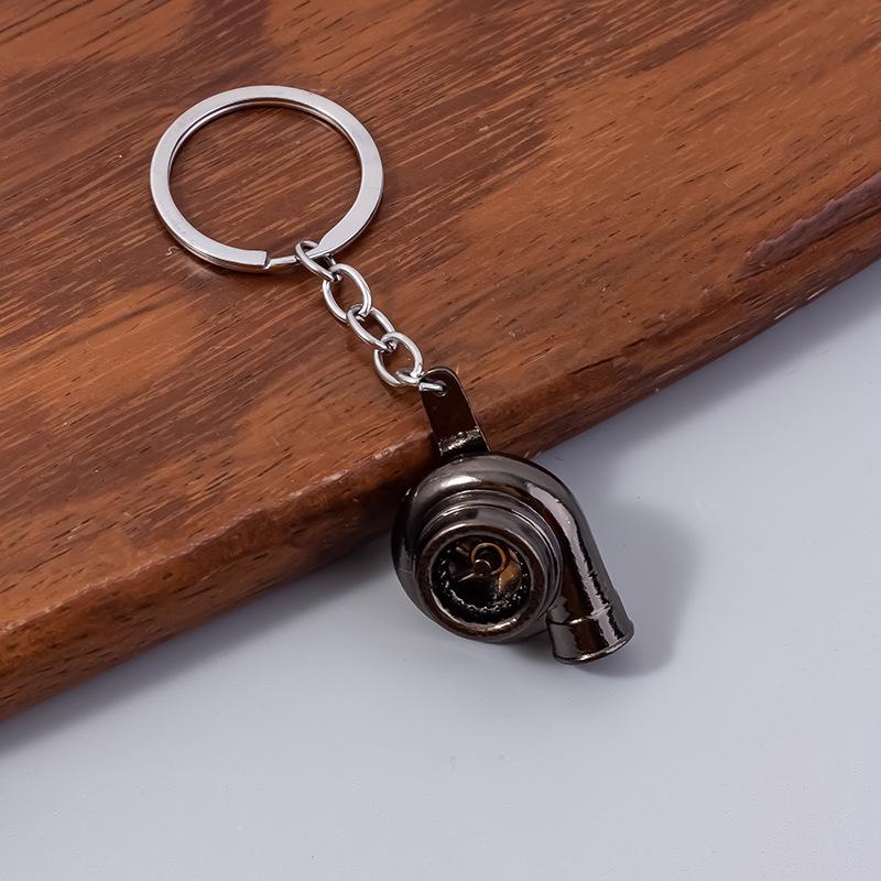 Creative Turbocharger Metal Keychain Pendant for Modified Auto Parts