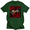 Neuheit Herren Muay Thai Tiger T-Shirts Kurzärmlig Rundhals Baumwoll-T-Shirt Freizeit Thailand Kampfsport Kämpfergeist T-Shirt Top