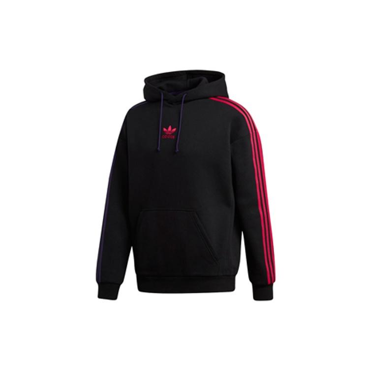 Men s adidas originals 3 Stripe Hoody Black EC3674 S
