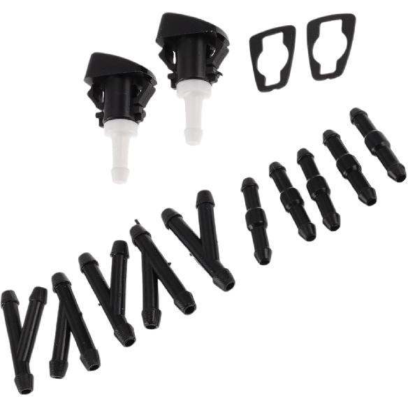 

Windshield Washer Nozzle for Dodge Avenger 2008-2011 Front W/ 5 Pcs Y Hose Connector Car Black,White Plastic 1 Set