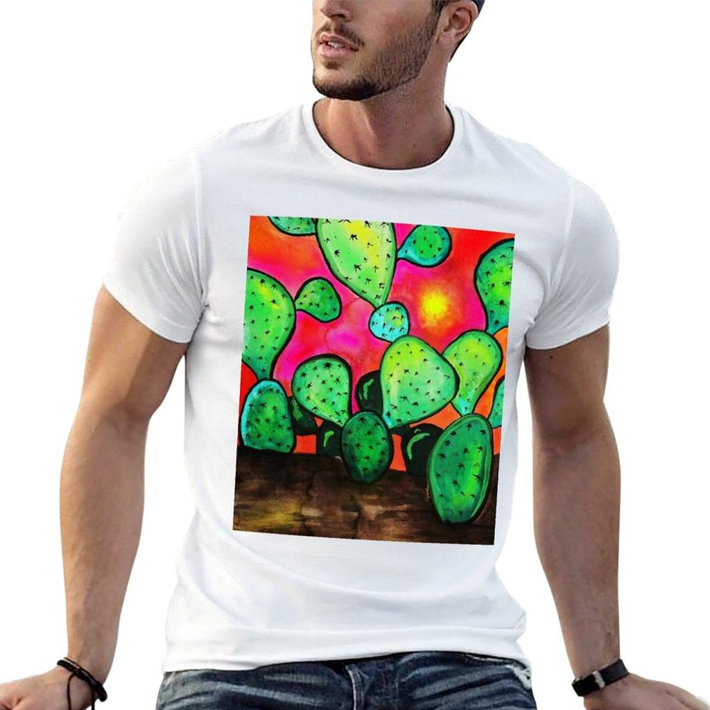 Prickly Pear Cactus T-Shirt Sport Basic Moisture Wicking Tee