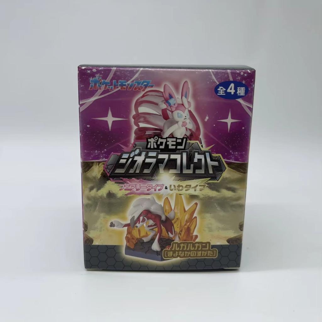 New In Stock Anime Skill Scene Battle 7 Blind Box Fire Vs Ice Eevee Nine Tailed Action Figure Desk Decor Surprise Gift For Fans