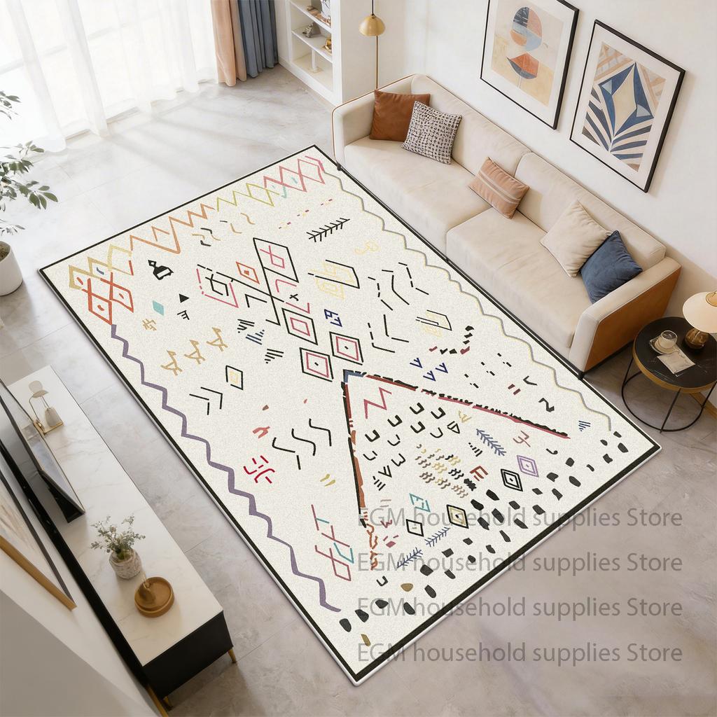 Ethnic style Rug Assorted Colorful Geometric Tribal Pattern Home Decor Carpet Non-Slip washable study Floor Mat customizable