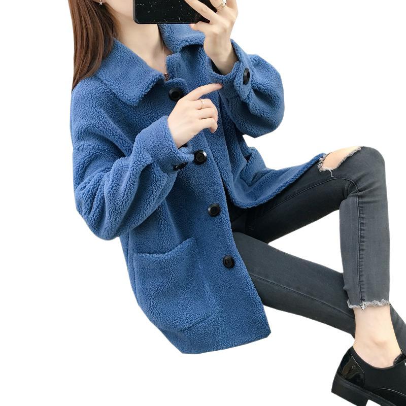 Women's Lambswool Coat: 2025 Autumn/Winter Korean-Style Loose Cardigan, Thickened Trendy Fleece
