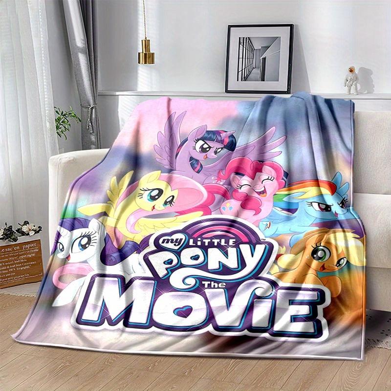 1pc, "My Little Pony The Movie" Home Decor Blanket, Soft Flannel Throw for Couch, Bed, Travel, Camping, Car, Beach, Office Nap, Perfect Gift for Fans