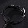 Fashion Men's Bracelet Cross Anchor Leather Bracelet Navy Punk Hip Hop Friendship Bracelets Jewelry