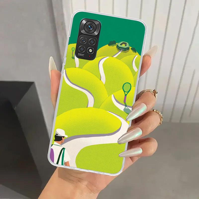 Tennis Sport Phone Case for Xiaomi Redmi Note 15 14 14S 13 12S 12 Pro 11S 11 Plus 11T 11E 10S Soft Funda Print Shell Redmi Note