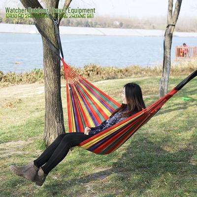 Canvas Hammock Chair: Indoor/Outdoor Swing for Kids and Adults, Anti-Rollover Design for Camping and Home Use.
