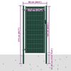 Vidaxl Garden Gate, PVC and Steel, 100 X 164 Cm, Green