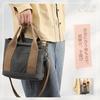 W&C Damen-Tragetasche mit Trennfächern und Reißverschluss, Klein, 2-Wege, Mini-Canvas, Schulter- oder Handtasche, Elegante Aufbewahrung, Leicht, Vordertasche, Marineblau (Marine)