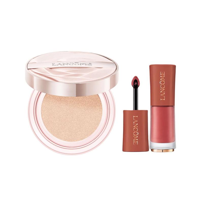 Lancôme Skin Idôle 3 Serum Finecover Cushion & L'Absolu Rouge Drama Ink Duo Set