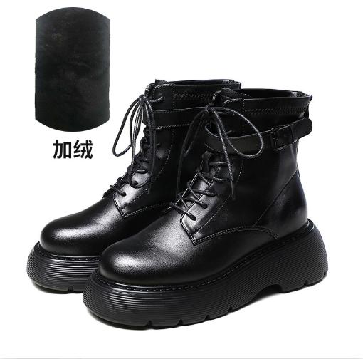 Fashion AIYUQI Women Booties Genuine Leather 2025 Winter New Platform Ankle Boots Women Retro Fleece Round-toe Fashion Boots Women