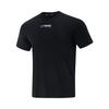 Comfortable Breathable Versatile Letter Round Neck Short Sleeve T-Shirt Men Tops Black ATSV389-1