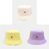 Summer Sun Protection Cotton Embroidered Bucket Hat For Women Casual Outdoor Fashion