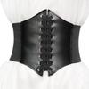 Women Wide Corset Waistband PU Stretchy Casual Corset Bandage Waist Belt