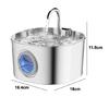 Removable Design Pet Waterer, Metal Bowl 2.2 L, Open Drink Area, USB Cable Power for Indoor Daily Water Supply, Daily Use Unit, Round Unit
