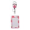 Lanyard ID Badge Holder Pink Vertical ID Protector Nurse Bage Clips  Office