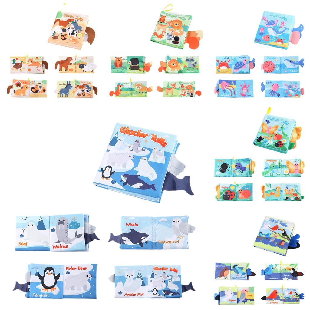 Baby Tearresistant Colorful Soft Cloth Books Early Education Puzzle Toy