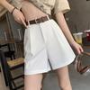 Women's Khaki High-Waisted A-Line Summer Shorts - Slimming, Petite, Ice Silk Casual Wear