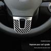 Carbon Fiber Steering Wheel Badge & Lower Bumper Sticker for VW Magotan CC 12-18 Interior