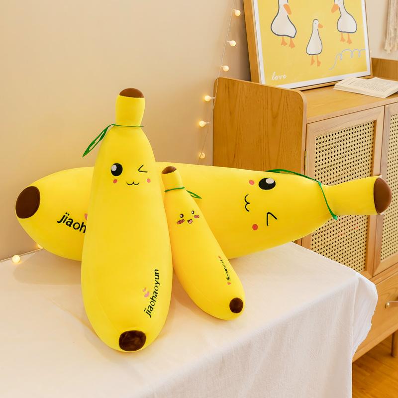 Banana Pillow Doll Plush Toy Fruit Pillow Girl Sleeping on Bed Super Soft Doll Gift