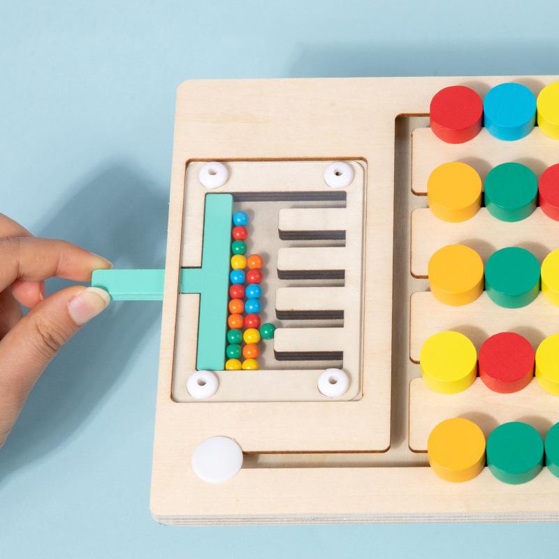 Montessori-Holz-Farbabgleichspuzzles, Vorschul-Lernspielzeug, passende Denksportaufgaben, Logikspiel für Kinder im Alter von 3, 4, 5, 6 und 7 Jahren