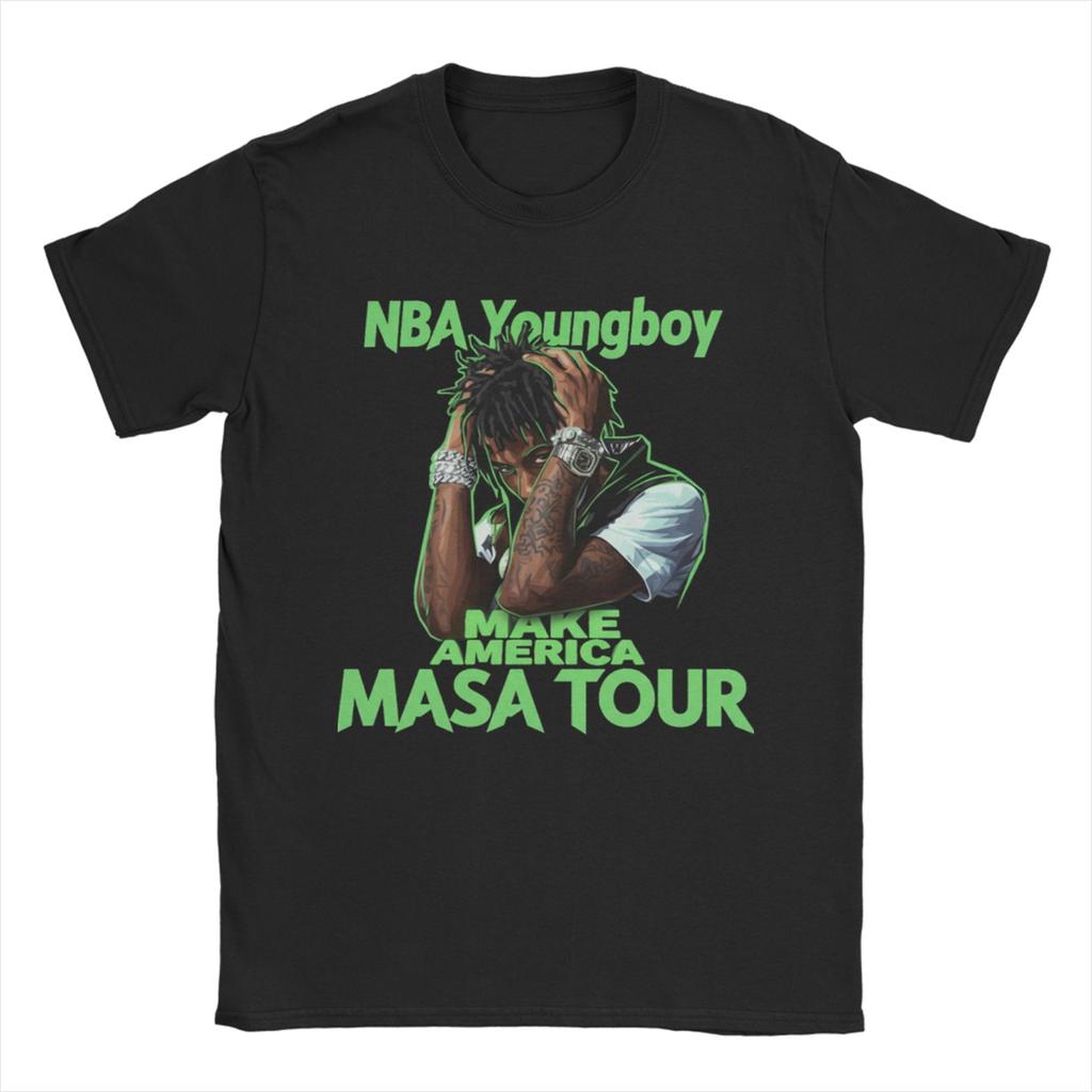 Rapper Young Boy Never Broke Again MASA Tour 2025 New Arrival T Shirt for Men Women Pure Cotton Tee Shirt Clothing