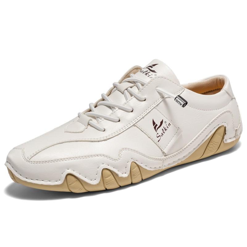 Hoge Heren Casual Schoenen Ronde Neus Platte Zool Instappers Comfortabel Lopen Dagelijks Gebruik