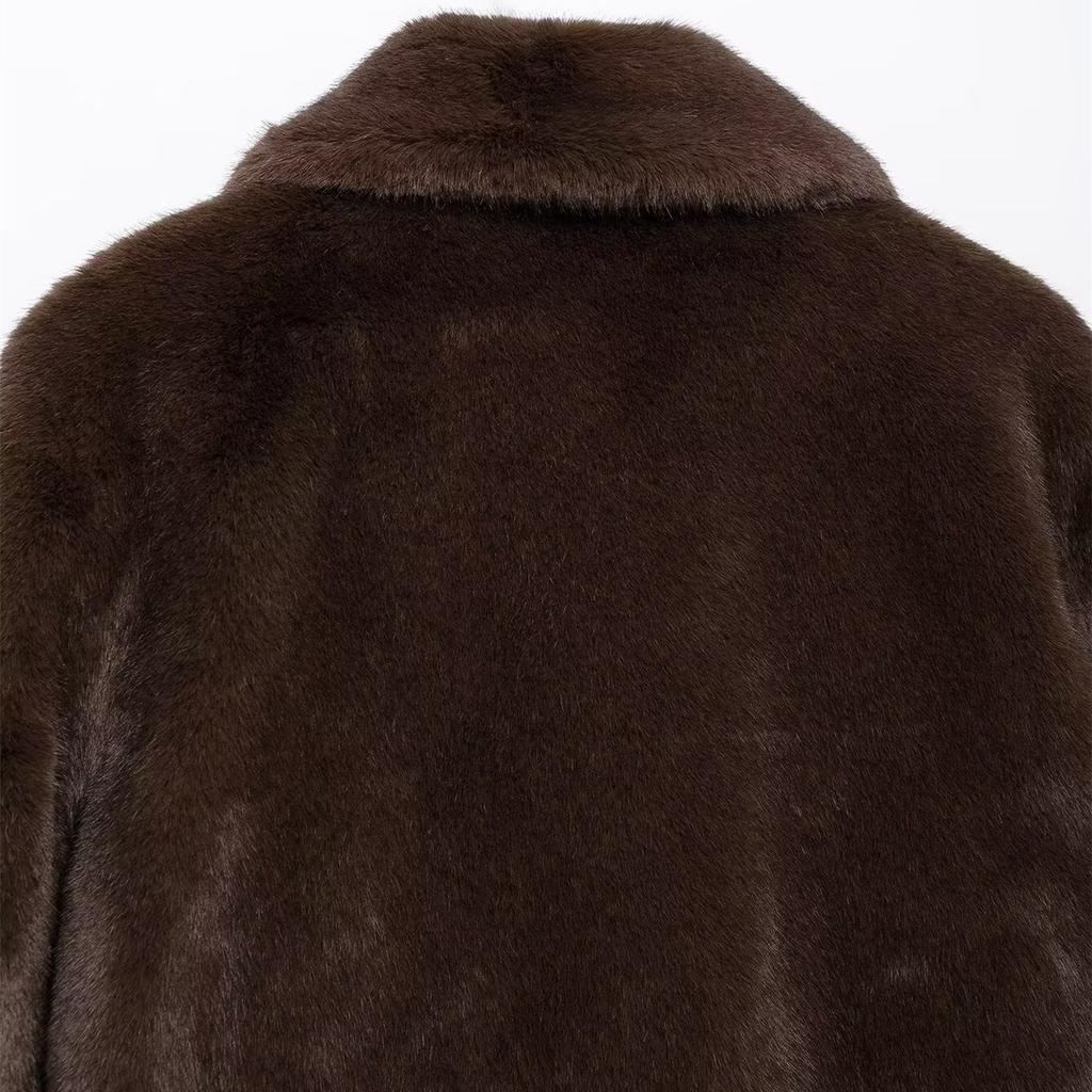 The new French-style elegant and fashionable faux fur effect coat 5320872