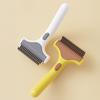 Pet Detangling Comb for Cats Dogs Double-Sided Knot-Opening And Hair Removal Grooming Tool with Self-Cleaning Button Non-Slip Handle Tangle-free Pet