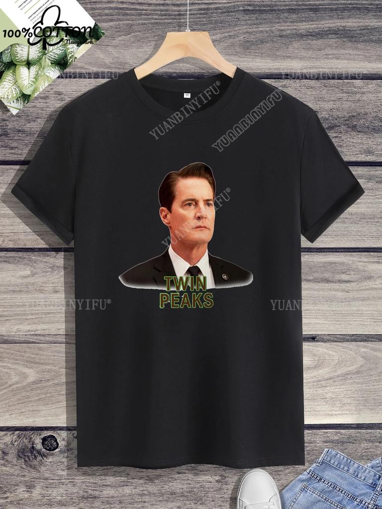 Classic Harajuku Twin Peaks Printed Unisex Cotton Shirt Loose T-shirt Top Short Sleeve O-neck Street Fashion Hot Product