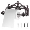 Toilet Paper Roll Holder Vintage Iron Cast Rustic Wall Mounted Tissue Holder Dispenser for Kitchen and Bathroom Decor