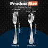 10 Pcs Kids Cutlery Set Stainless Steel Children Cutlery Kit Forks and Spoons Set Dessert Cake Fork Kids Silverware Kit for Home
