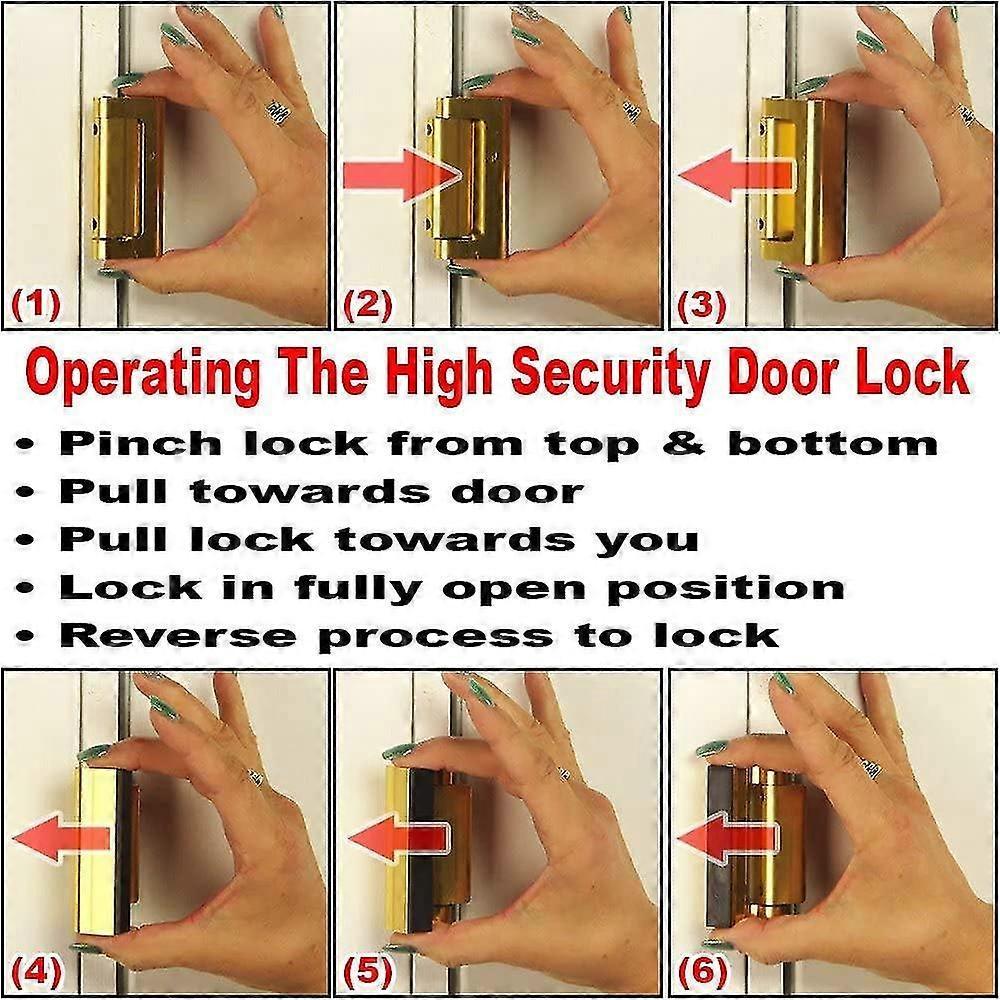 Defender Security U 10827 Door Reinforcement Lock, Satin Nickel, 7.62 Cm - DD