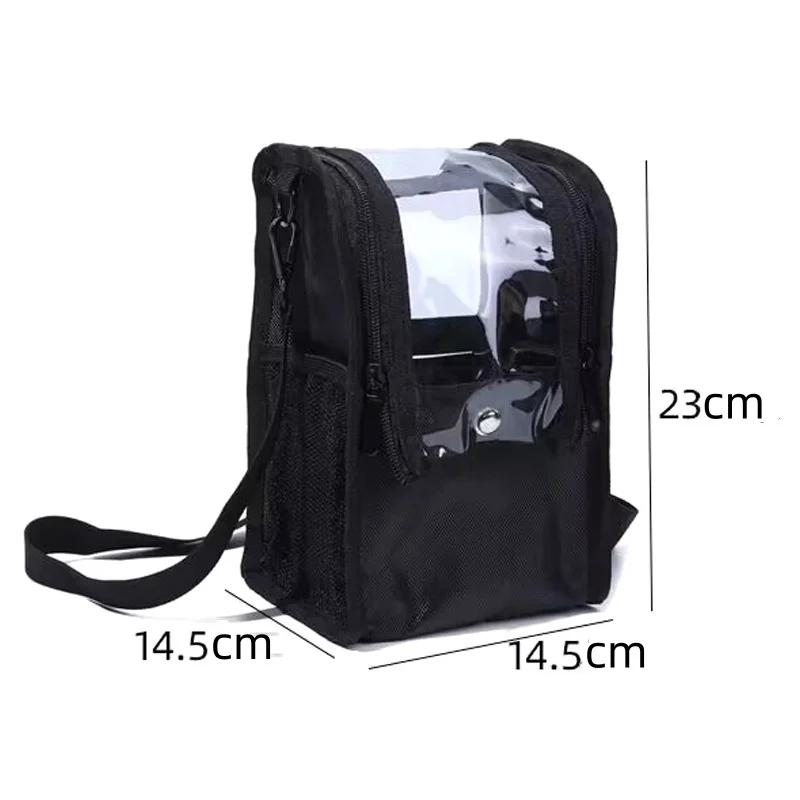 Multi-function Large Capacity Black PU Cosmetic Bag Waist Bag Makeup Brush Bag with Belt for Professional Makeup Artist 2024
