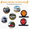 12V-24V Double Face Trailer Truck LED Side Marker Light Trailer Marker Lamp Turn Signal Light Compatible with Freightliner Cascadia/M2 106 Compatible