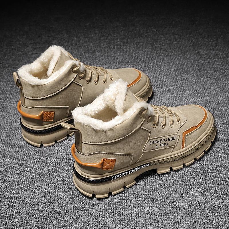 Fashion Men Boots Men's Winter Shoes Fashion Snow Boots Shoes Plus Size Winter Sneakers Ankle Men Shoes Winter Boots Black Blue Footwear