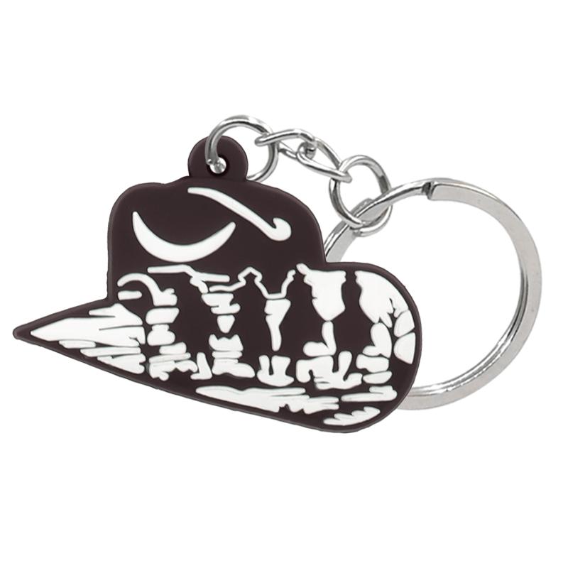 1PCS PVC Cute Keychain New Arrival Cowboy Boots  Custom Key Chain Anime Accessories Handbag Pendant Kids Toys Keyholder