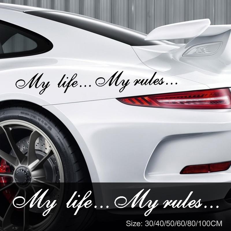 

Высечка Виниловая наклейка Моя жизнь... Мои правила... Автомобильная наклейка Водонепроницаемые автодекоры