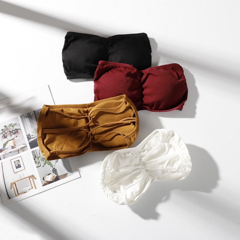 Women Intimates Tube Tops Bras Breathable Non-slip Strapless Wrapped Chest Bra Underwear