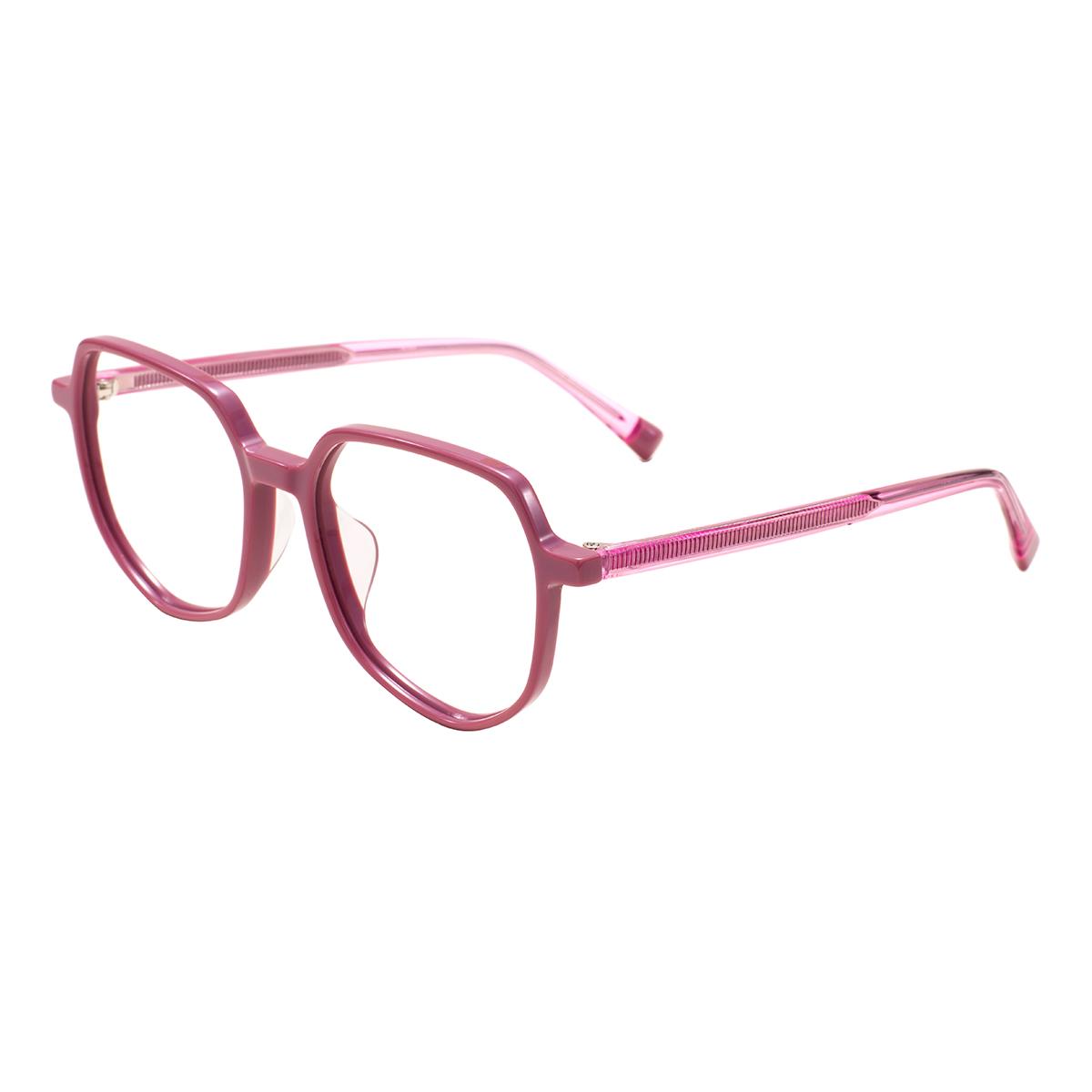 

Geometric Large Full Rim Spectacle Square Acetate Fashion Women Stylish Transparent Glasses Frame For Prescription Lens фиолетовый