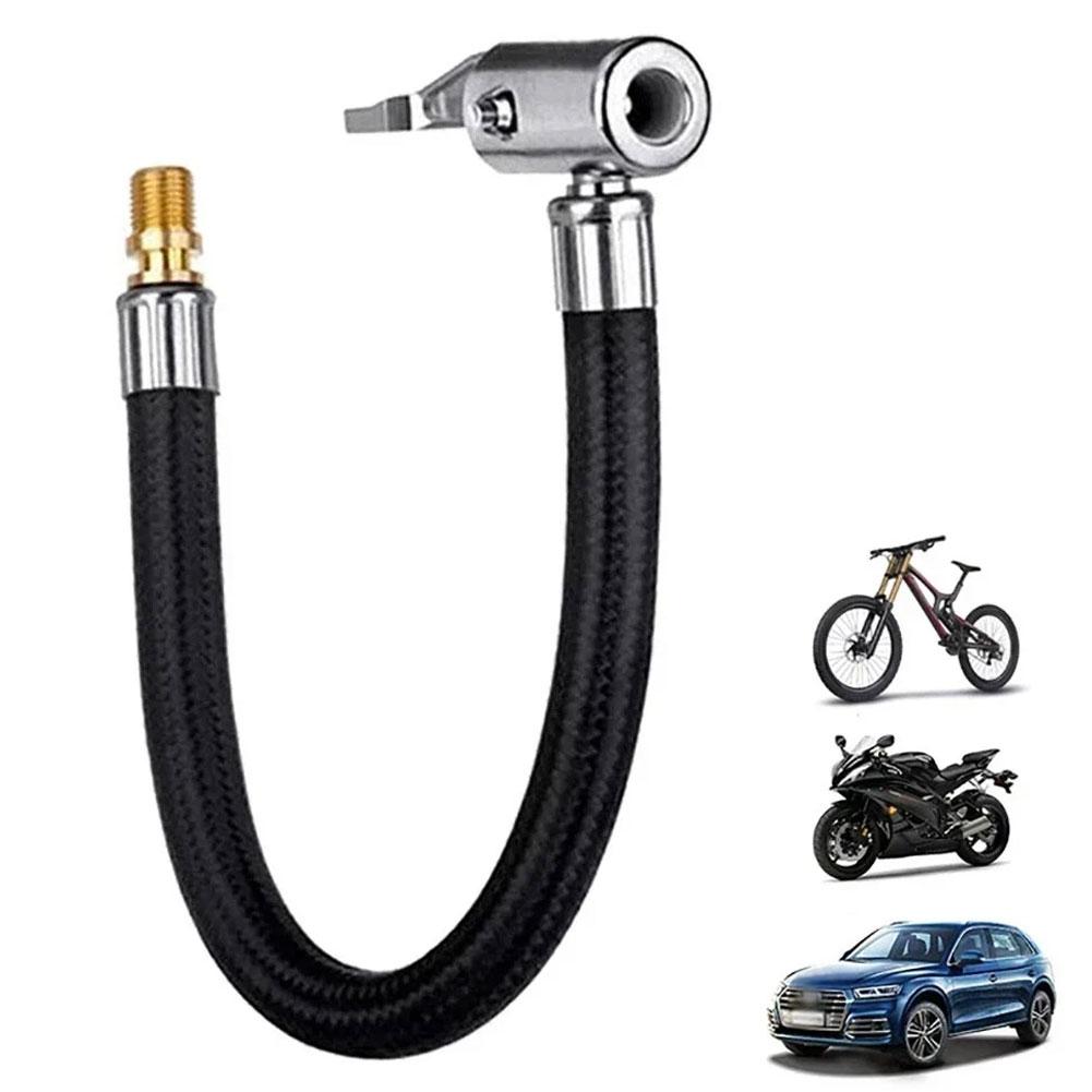10CM Car Tire Inflator Hose Extension Tube Inflation Tube Adapter Connector Hose Car Exterior Accessories Cannot Deflate