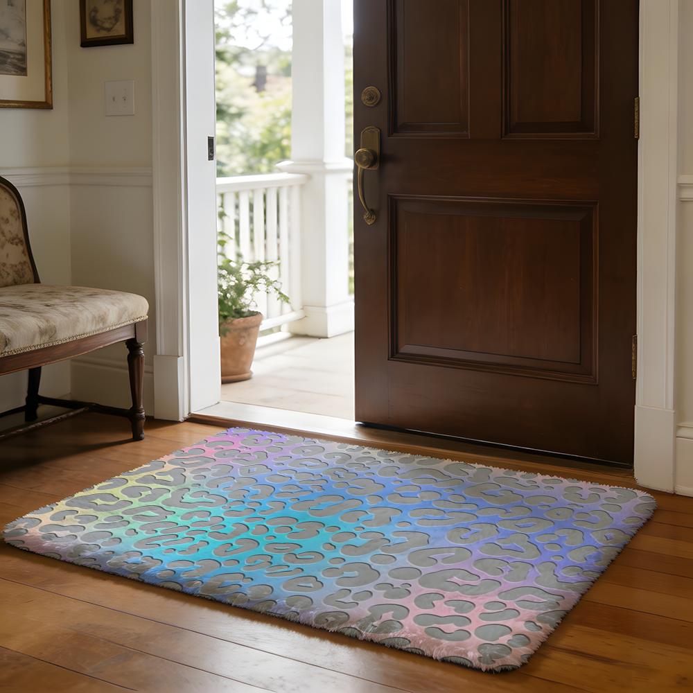 New Fashion Leopard Print Diy Girls Floor Mat Soft Flannel Absorbent Mat Non-Slip Rug Home Bedroom Bathroom