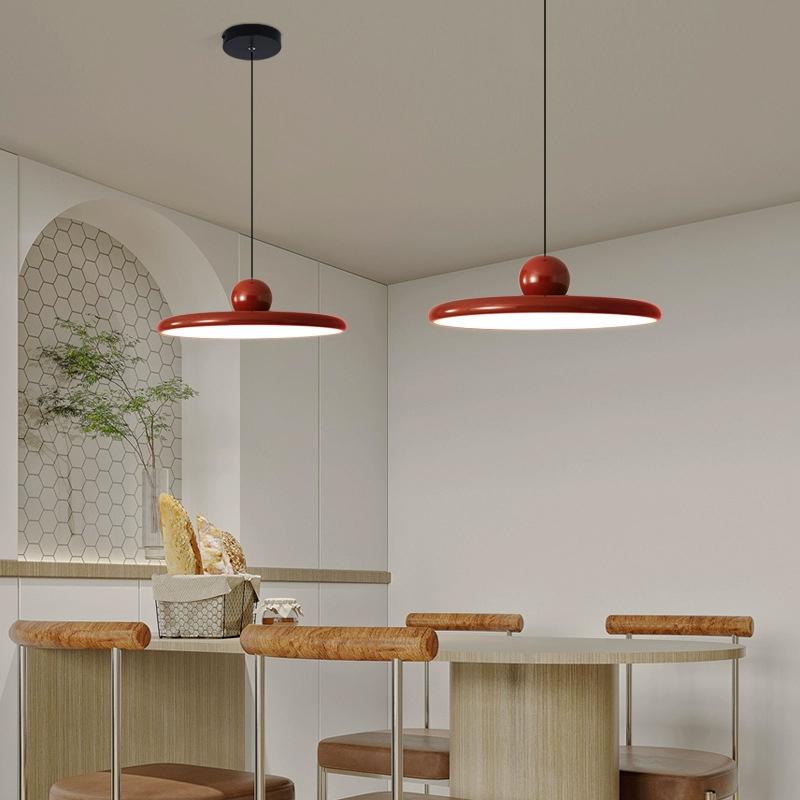 Modern LED Pendant Lights 40cm Green Flat Cover Hanging Lamps For Living Room Restaurant Coffee Shop Office Bar Lighting Luster