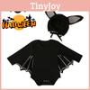 Boys And Girls European And American Style Halloween Batman Hat Long Sleeve Jumpsuit Set