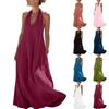 Women's Casual Sleeveless Loose Fit V Neck Maxi Dress with Pockets Lightweight Summer Long Dress for Daily Wear